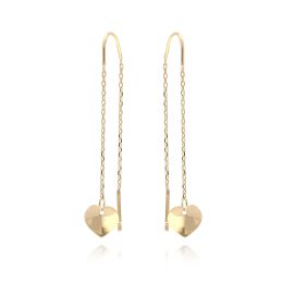 MOISS náušnice ze žlutého zlata SRDCE