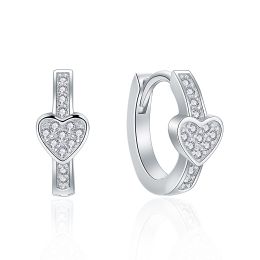 MOISS stříbrné náušnice SRDCE