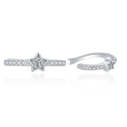 MOISS stříbrné záušnice HVĚZDA