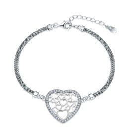 MOISS stříbrný náramek SRDCE