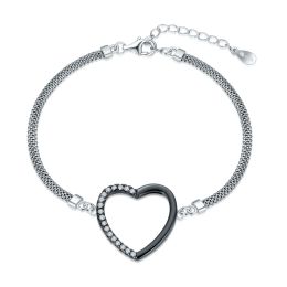 MOISS stříbrný náramek SRDCE