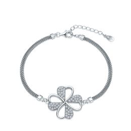 MOISS stříbrný náramek ČTYŘLÍSTEK