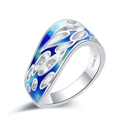 MOISS smaltový stříbrný prsten