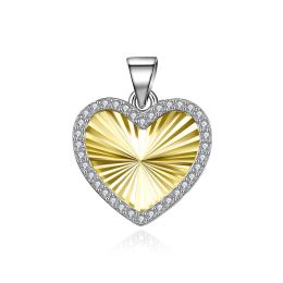 MOISS stříbrný přívěsek SRDCE BICOLOR