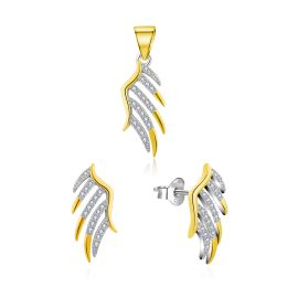 MOISS stříbrná sada KŘÍDLA GOLD