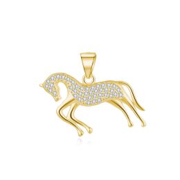 MOISS stříbrný přívěsek KŮŇ GOLD