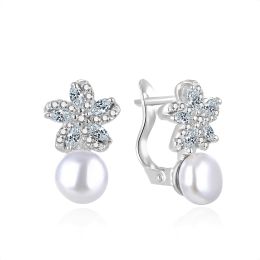 MOISS stříbrné náušnice KVĚTINA