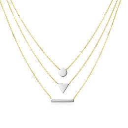 MOISS stříbrný náhrdelník GOLD