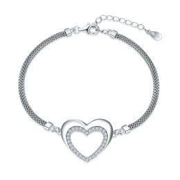 MOISS stříbrný náramek SRDCE