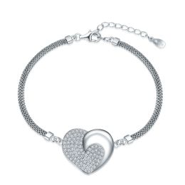 MOISS stříbrný náramek SRDCE