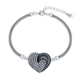 MOISS stříbrný náramek SRDCE