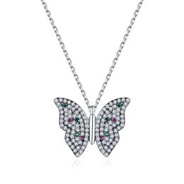 MOISS stříbrný náhrdelník MOTÝL
