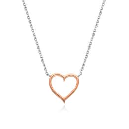 MOISS stříbrný náhrdelník SRDCE ROSE
