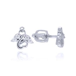 MOISS náušnice z bílého zlata ANDĚL