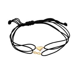 MOISS provázkový náramek ze žlutého zlata SRDCE