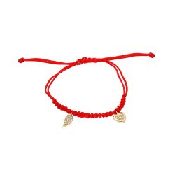 MOISS provázkový náramek ze žlutého zlata SRDCE