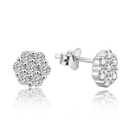 MOISS stříbrné náušnice KVĚTINA