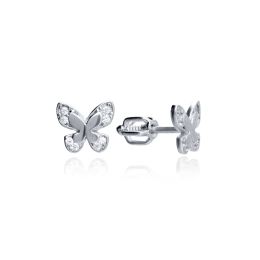 MOISS stříbrné náušnice MOTÝL