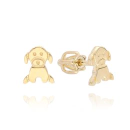 MOISS stříbrné náušnice PES GOLD