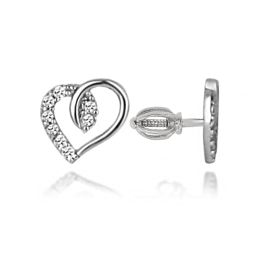 MOISS stříbrné náušnice SRDCE