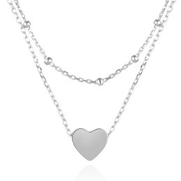 MOISS stříbrný náhrdelník SRDCE