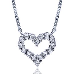 MOISS stříbrný náhrdelník SRDCE
