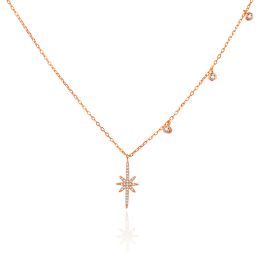 MOISS stříbrný náhrdelník HVĚZDA ROSE