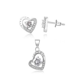MOISS stříbrná sada SRDCE