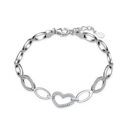 MOISS stříbrný náramek SRDCE