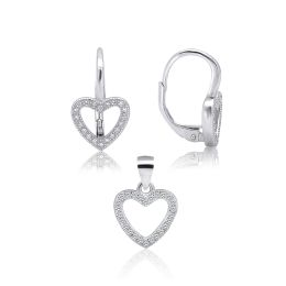 MOISS stříbrná sada SRDCE