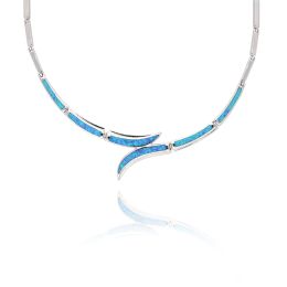 MOISS stříbrný náhrdelník OPÁL