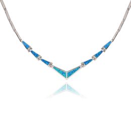 MOISS stříbrný náhrdelník OPÁL