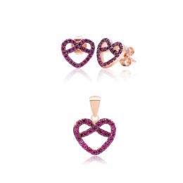 MOISS stříbrná sada SRDCE