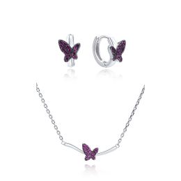 MOISS stříbrná sada MOTÝL
