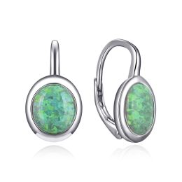 MOISS stříbrné náušnice OPÁL