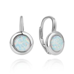 MOISS stříbrné náušnice OPÁL