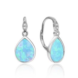 MOISS stříbrné náušnice OPÁL