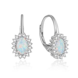 MOISS stříbrné náušnice OPÁL