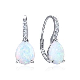 MOISS stříbrné náušnice OPÁL