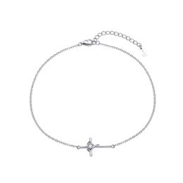 MOISS stříbrný náramek na nohu KŘÍŽEK