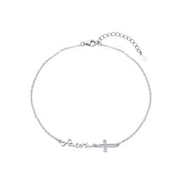 MOISS stříbrný náramek na nohu KŘÍŽEK