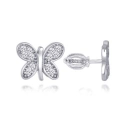 MOISS stříbrné náušnice MOTÝL