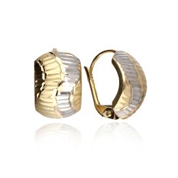 MOISS náušnice ze žlutého zlata BICOLOR