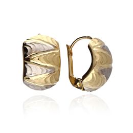 MOISS náušnice ze žlutého zlata BICOLOR