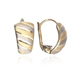 MOISS náušnice ze žlutého zlata BICOLOR