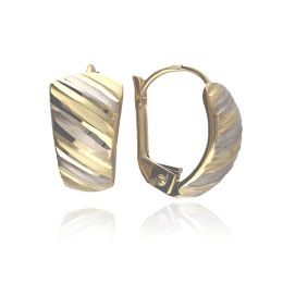 MOISS náušnice ze žlutého zlata BICOLOR