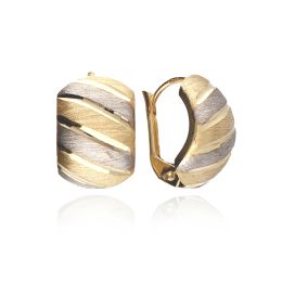 MOISS náušnice ze žlutého zlata BICOLOR