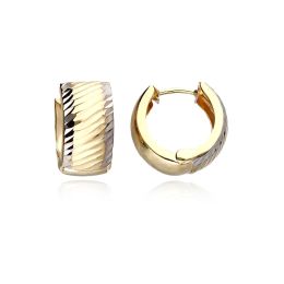 MOISS náušnice ze žlutého zlata BICOLOR