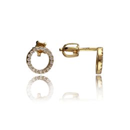 MOISS náušnice ze žlutého zlata KRUH