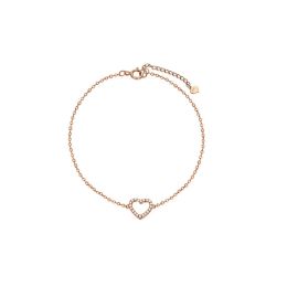 MOISS stříbrný náramek na nohu SRDCE